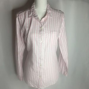 Victoria's Secret Pink and White Blouse Size M